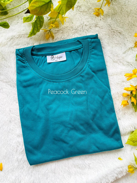 Peacock Green - Plain T shirts
