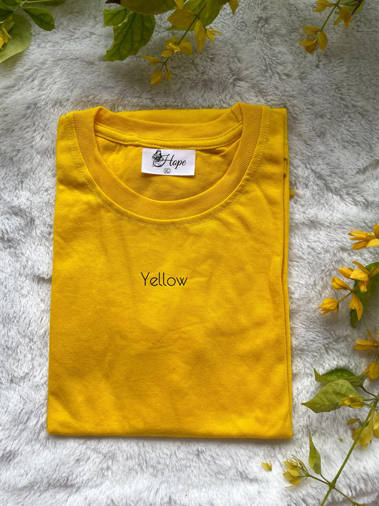 Yellow - Plain T shirt