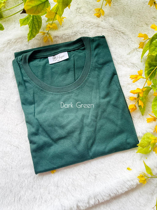 Green -  Plain T shirt