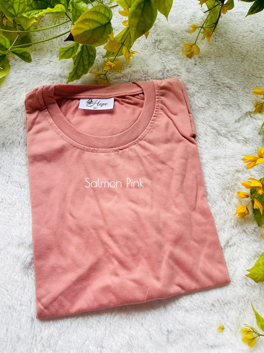 Samon Pink - Plain T shirt