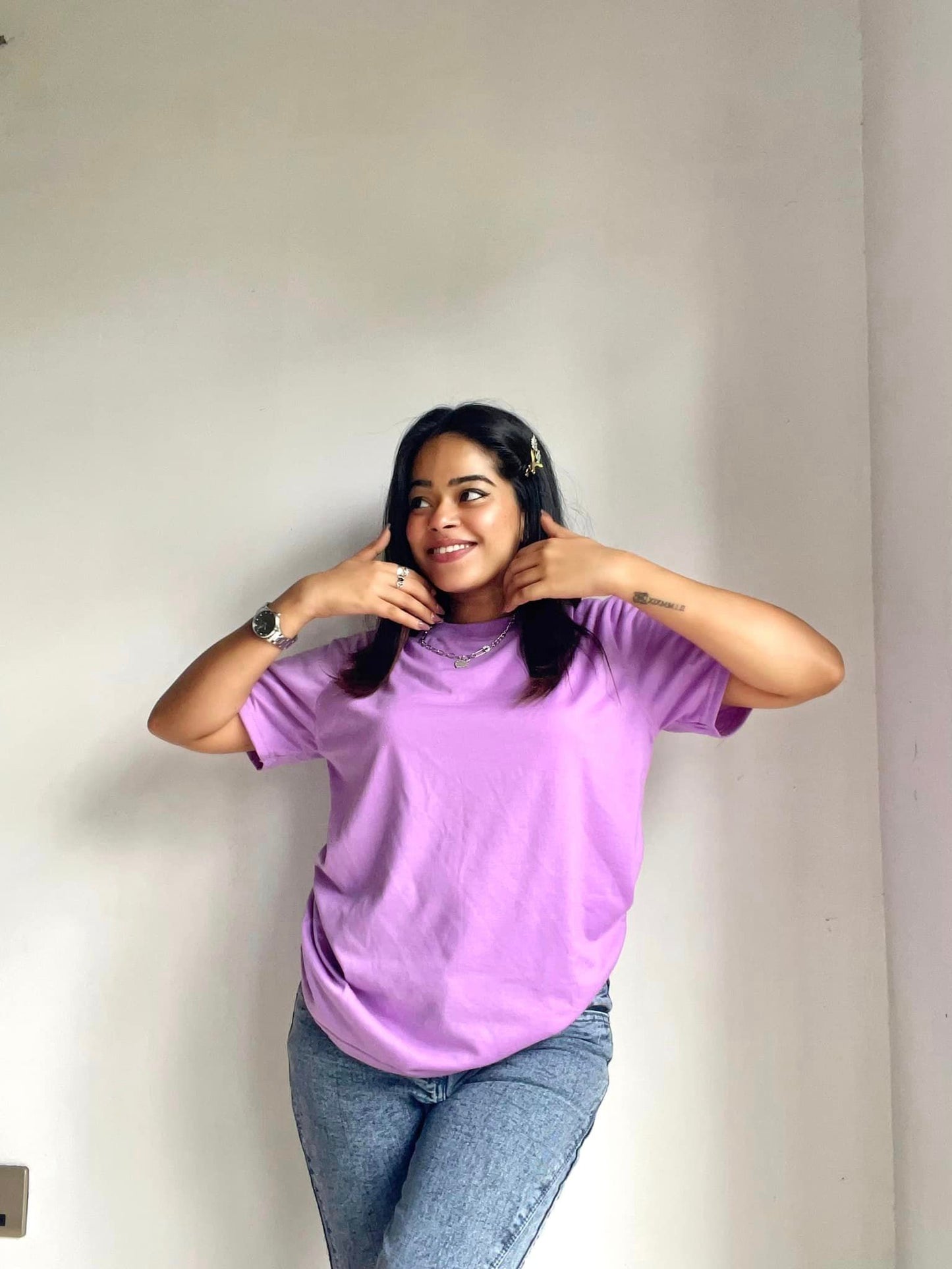 Purple - Plain T shirt