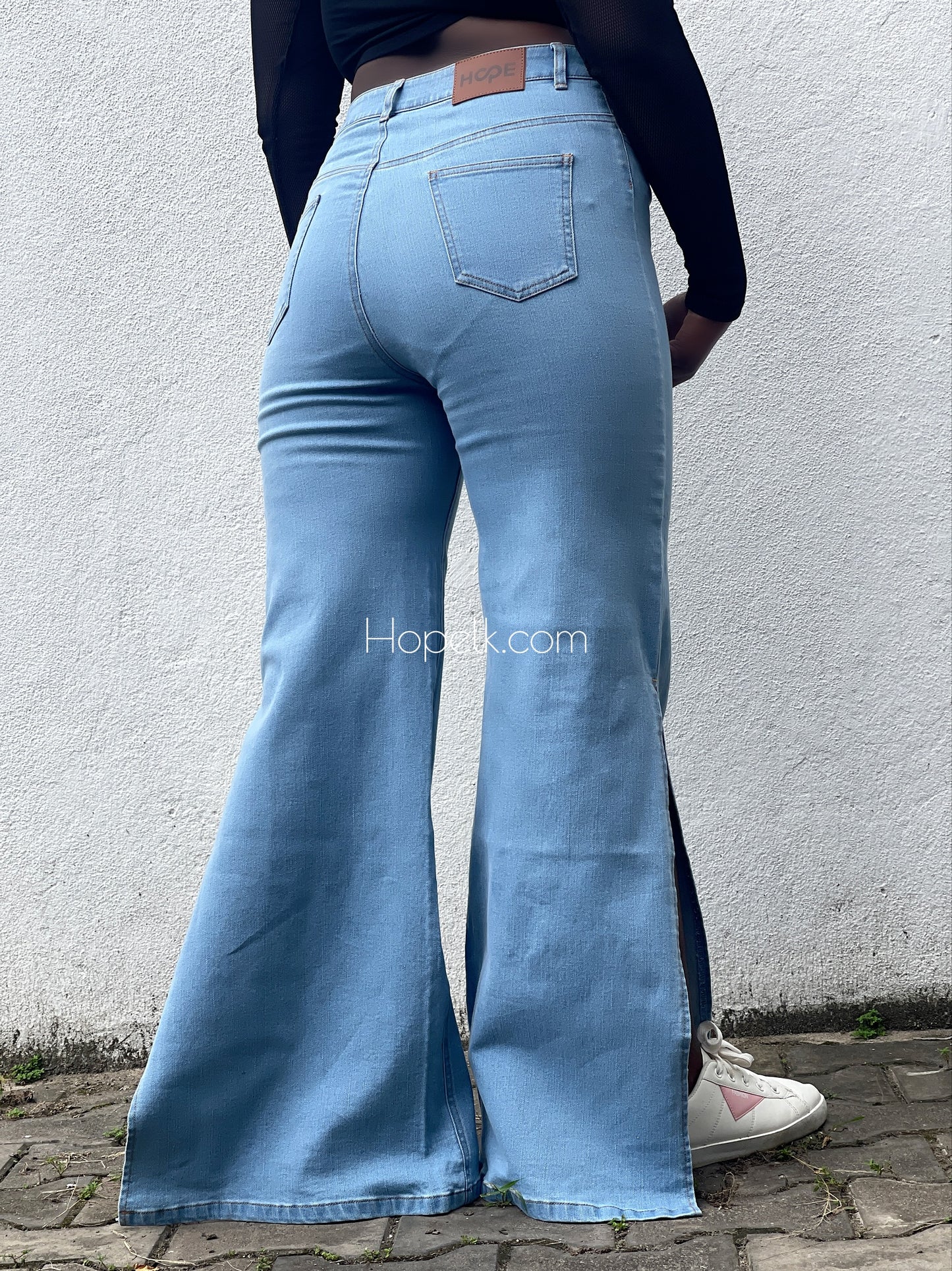 Split Thigh Wide Leg Pant | Hope005