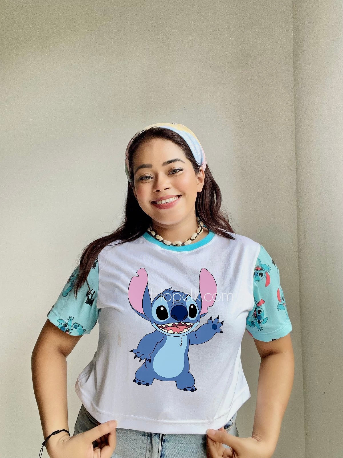 Stich Raglan crop top