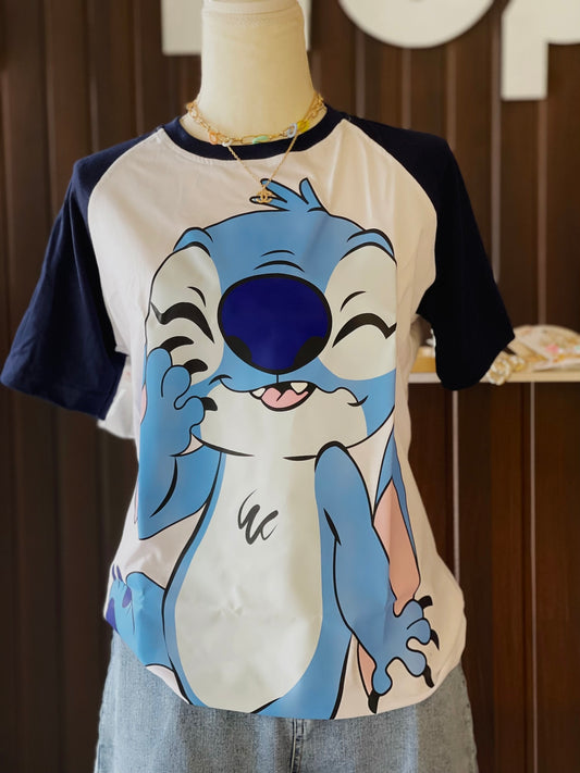 Happy Stitch - Raglan T shirts