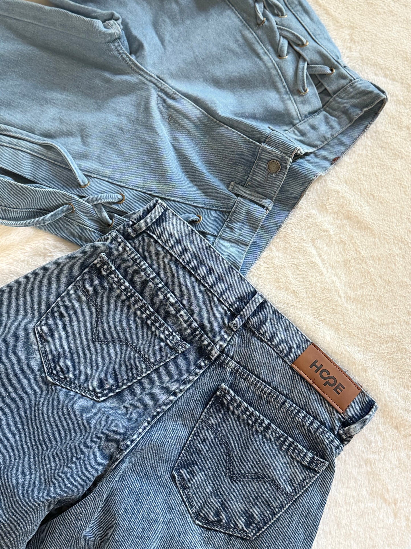 Casual loose denim pant with bow tie |Hopedenim007 (Pre orders)