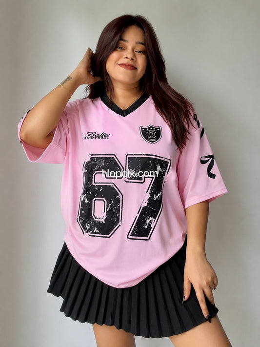 67 Number V-neck t shirt