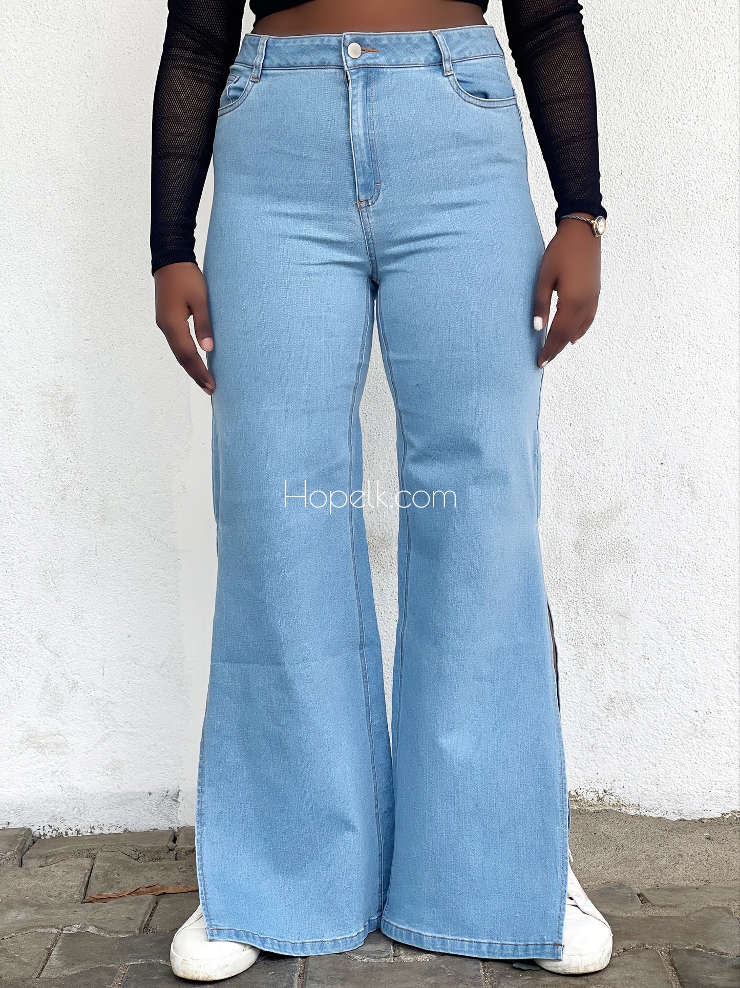 Split Thigh Wide Leg Pant | Hope005