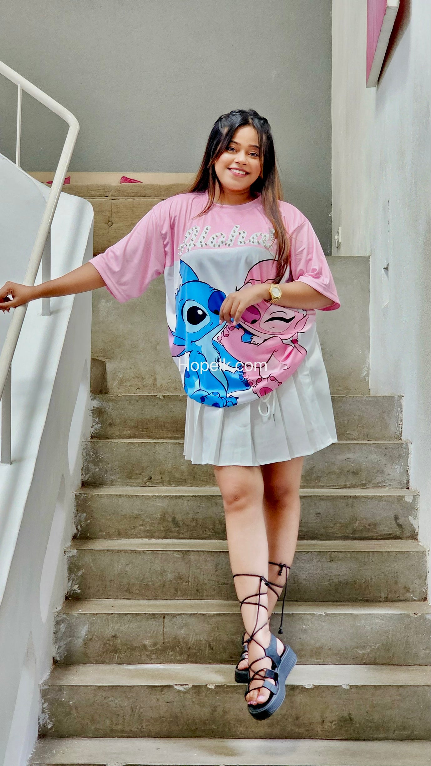 Stitch & Angel ( Pearl )